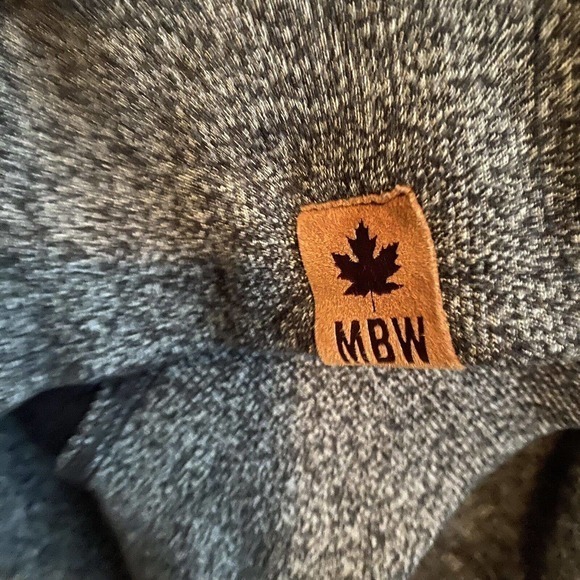 Muskoka Bear Wear Sweater Jacket 1/4 Zip Made In Canada‎ Mens Medium Charcoal - Picture 6 of 6